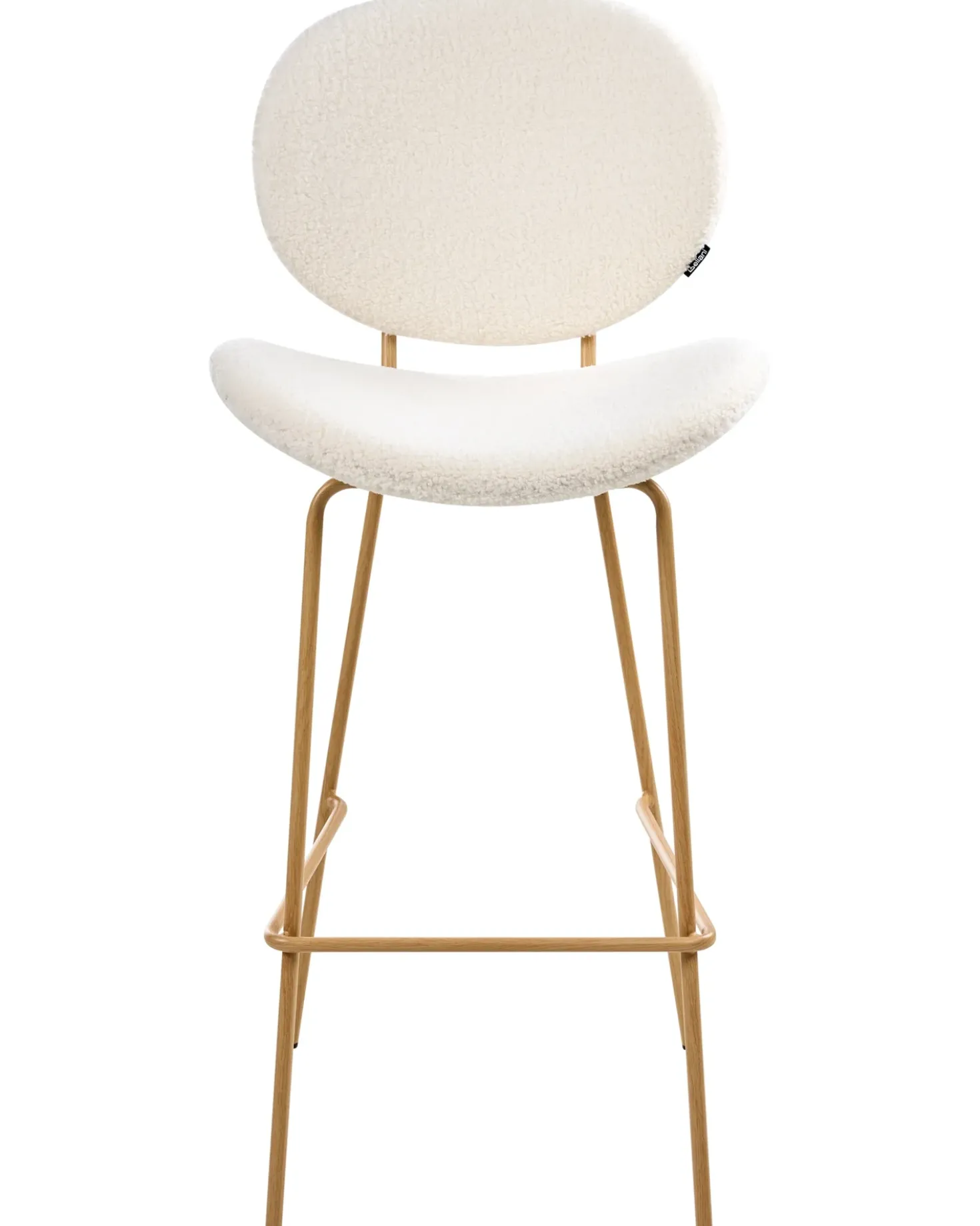 Set di 2 sedie alte LUANA Bouclé Bianco