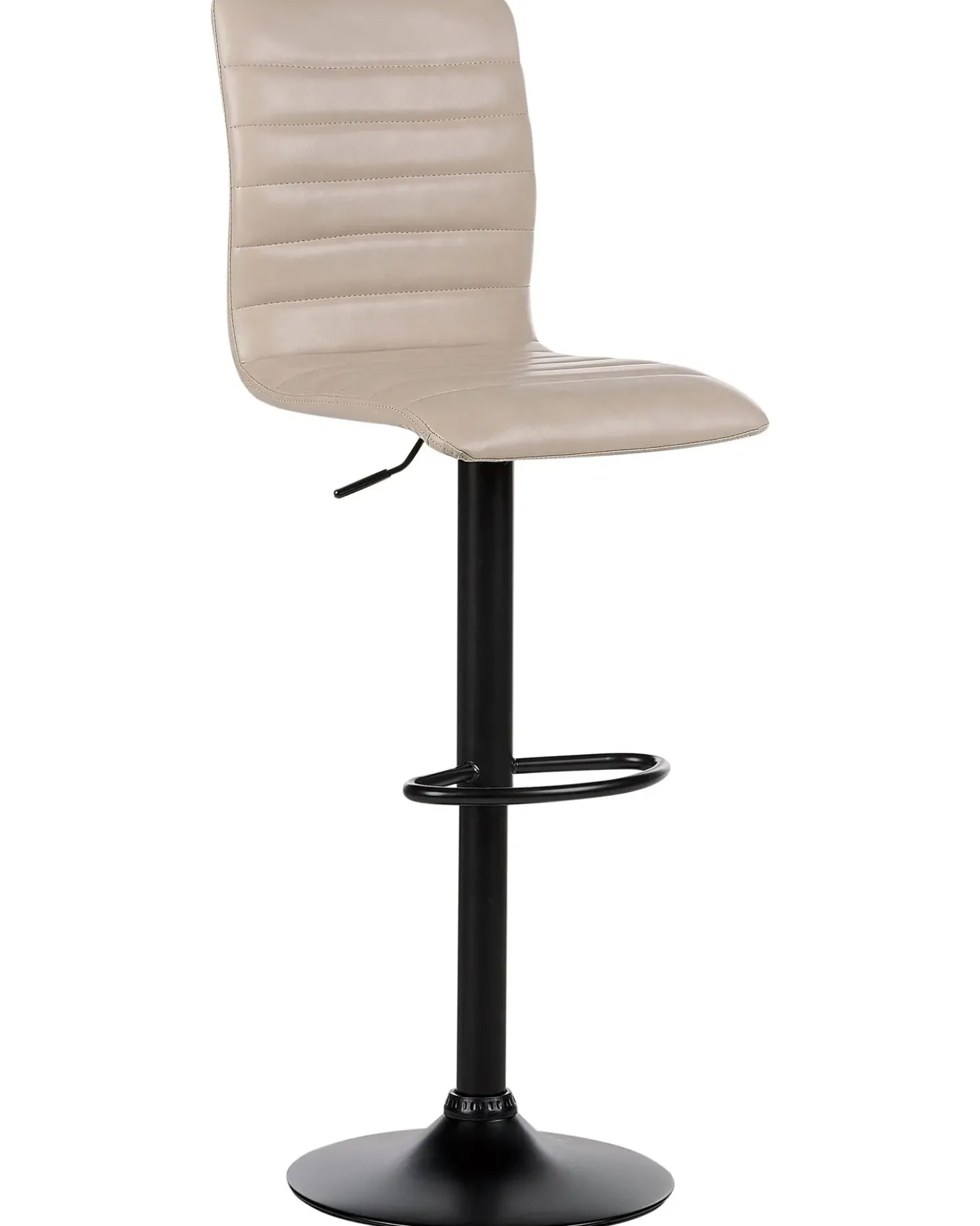 Set di 2 sedie alte LUCERNE Pelle sintetica Beige chiaro