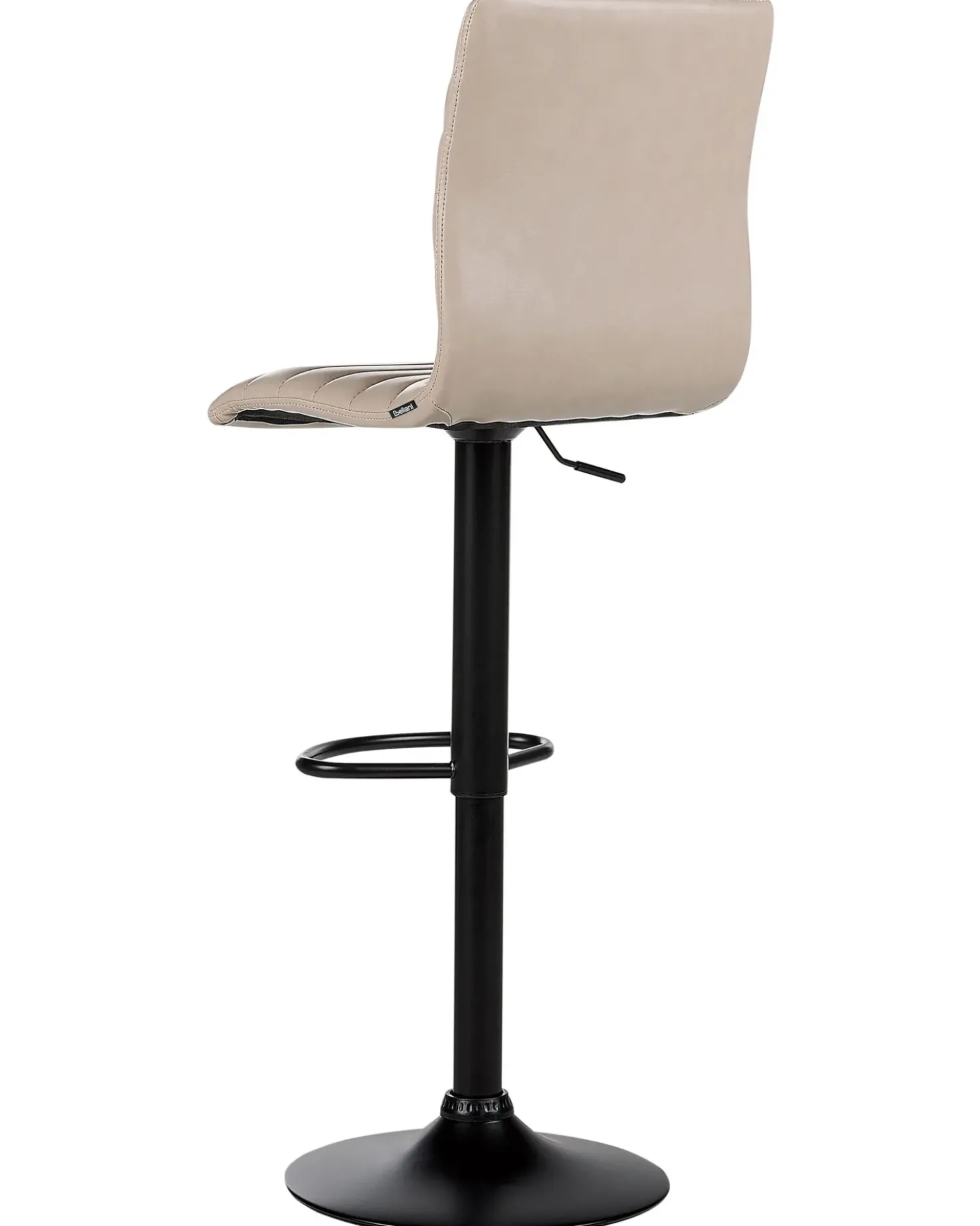 Set di 2 sedie alte LUCERNE Pelle sintetica Beige chiaro
