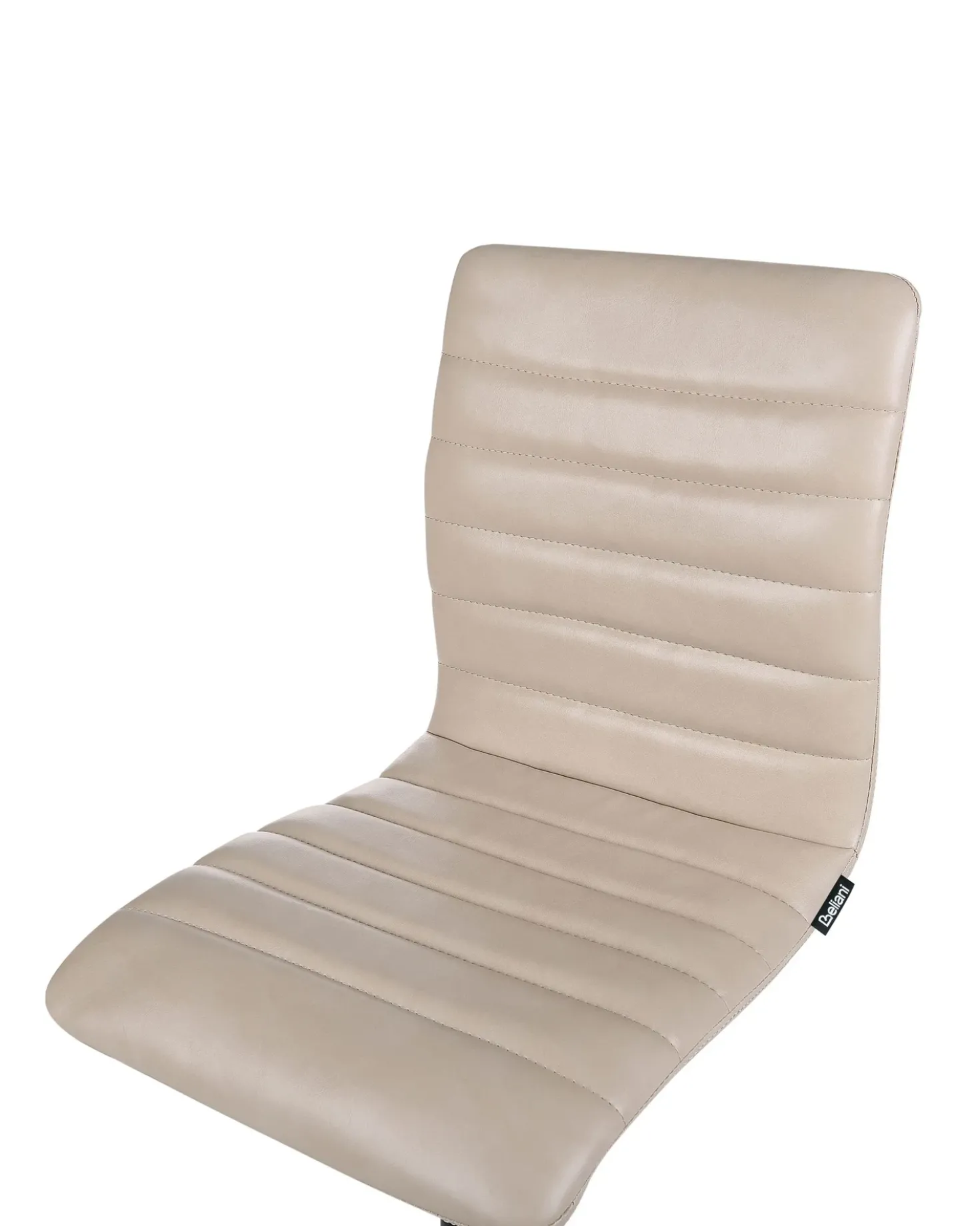 Set di 2 sedie alte LUCERNE Pelle sintetica Beige chiaro