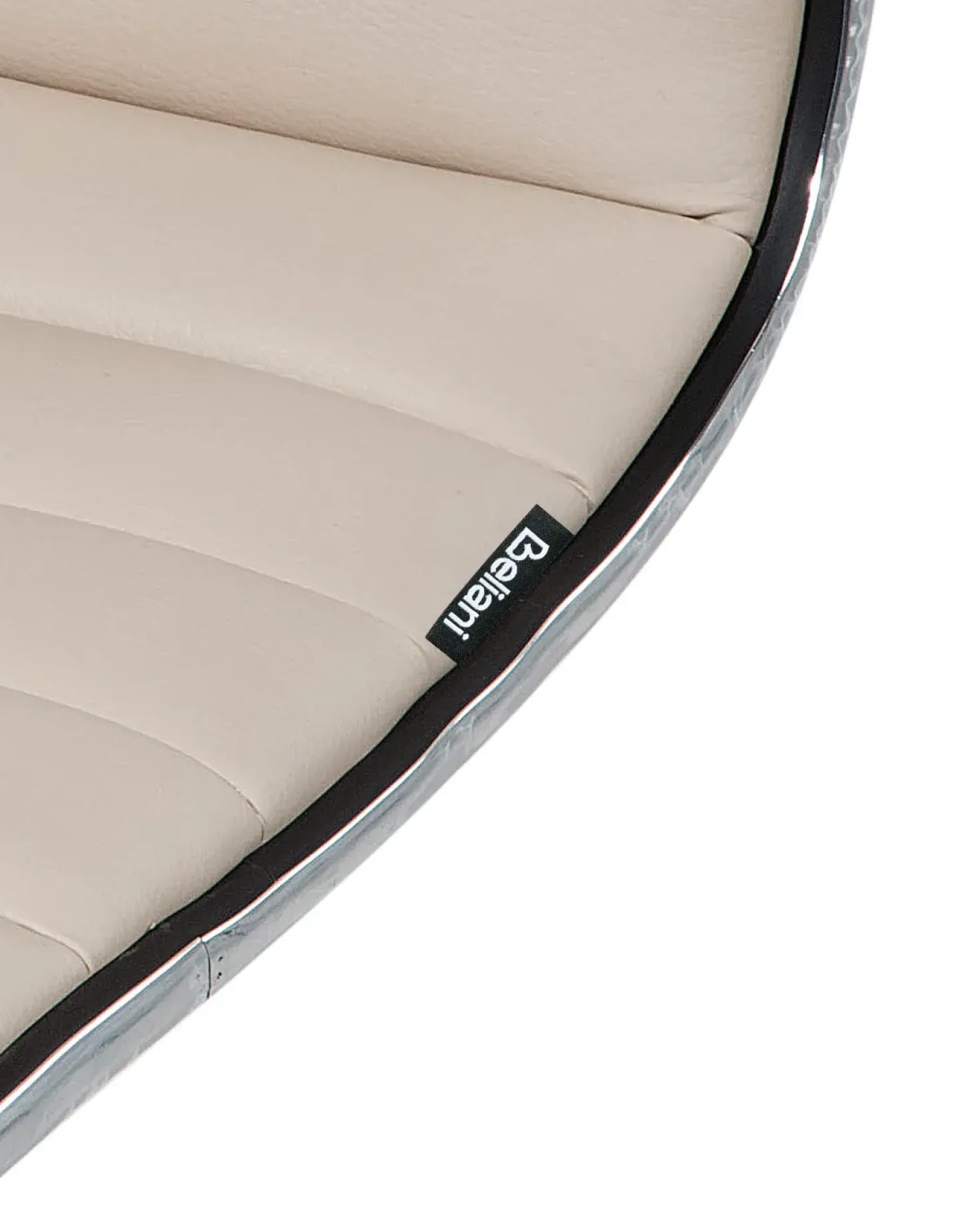 Set di 2 sedie alte LUCERNE Pelle sintetica Beige chiaro