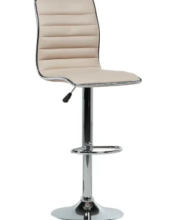 Set di 2 sedie alte LUCERNE Pelle sintetica Beige chiaro