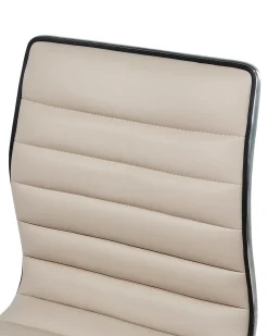 Set di 2 sedie alte LUCERNE Pelle sintetica Beige chiaro