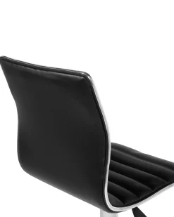 Set di 2 sedie alte LUCERNE Pelle sintetica Nero
