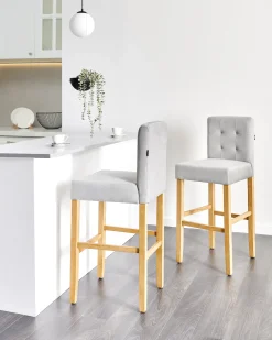 Set di 2 sedie alte MADISON Grigio