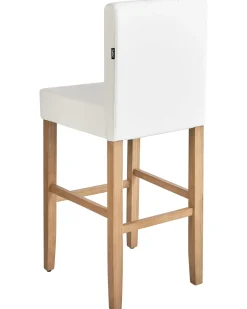 Set di 2 sedie alte MADISON Pelle sintetica Bianco sporco