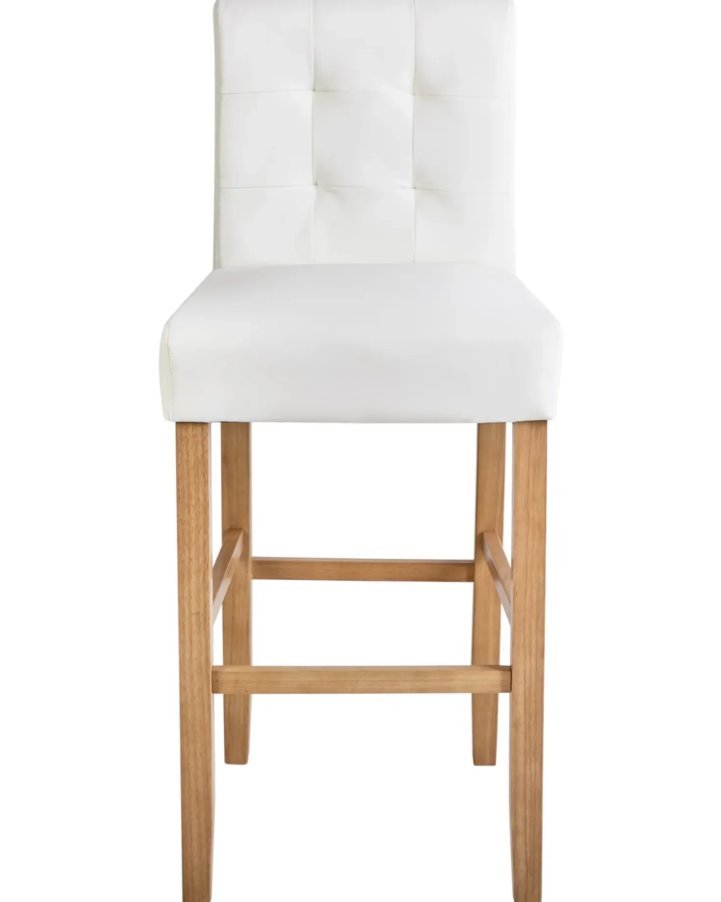 Set di 2 sedie alte MADISON Pelle sintetica Bianco sporco