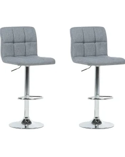 Set di 2 sedie alte MARION Grigio chiaro