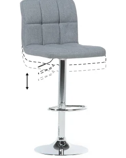 Set di 2 sedie alte MARION Grigio chiaro