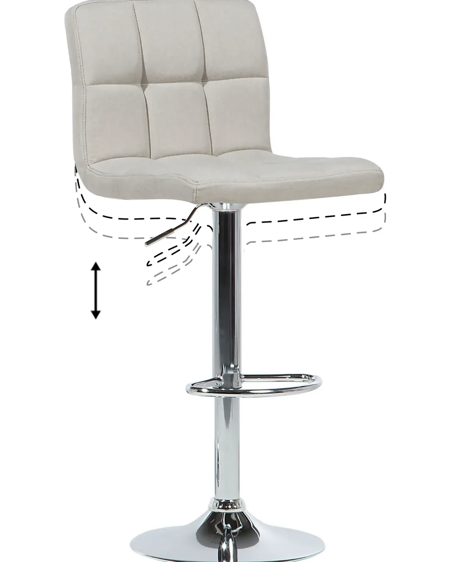 Set di 2 sedie alte MARION Beige chiaro