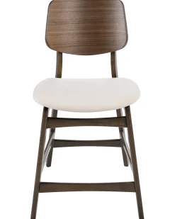 Set di 2 sedie alte MAYER Legno Bianco sporco/Marrone
