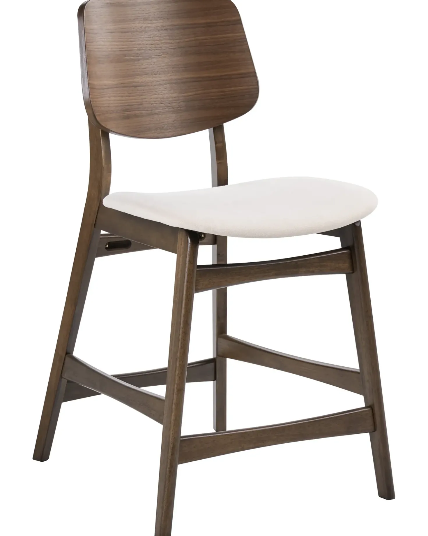 Set di 2 sedie alte MAYER Legno Bianco sporco/Marrone