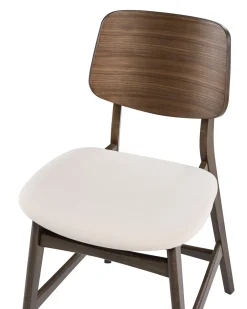 Set di 2 sedie alte MAYER Legno Bianco sporco/Marrone