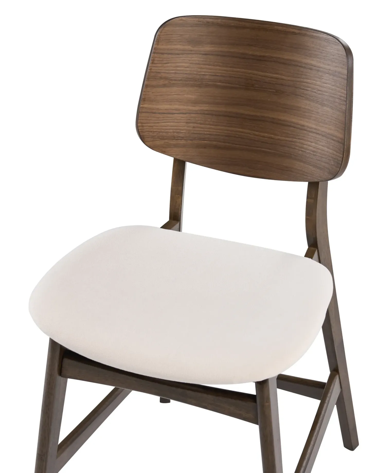 Set di 2 sedie alte MAYER Legno Bianco sporco/Marrone