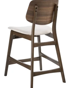Set di 2 sedie alte MAYER Legno Bianco sporco/Marrone