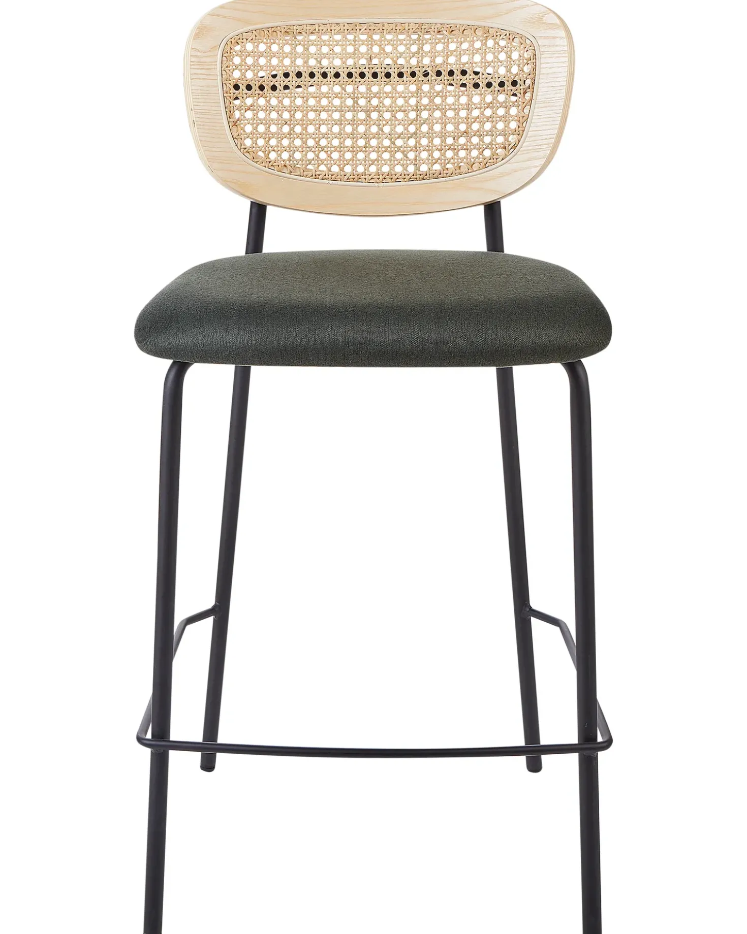 Set di 2 sedie alte MAYETTA Rattan Verde scuro