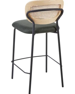 Set di 2 sedie alte MAYETTA Rattan Verde scuro