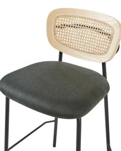 Set di 2 sedie alte MAYETTA Rattan Verde scuro