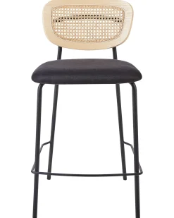 Set di 2 sedie alte MAYETTA Rattan Nero