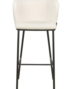 Set di 2 sedie alte MINA Bouclé Bianco