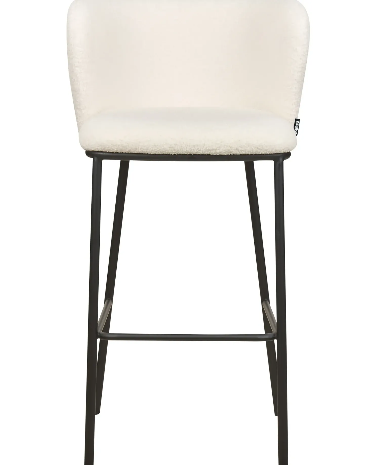 Set di 2 sedie alte MINA Bouclé Bianco