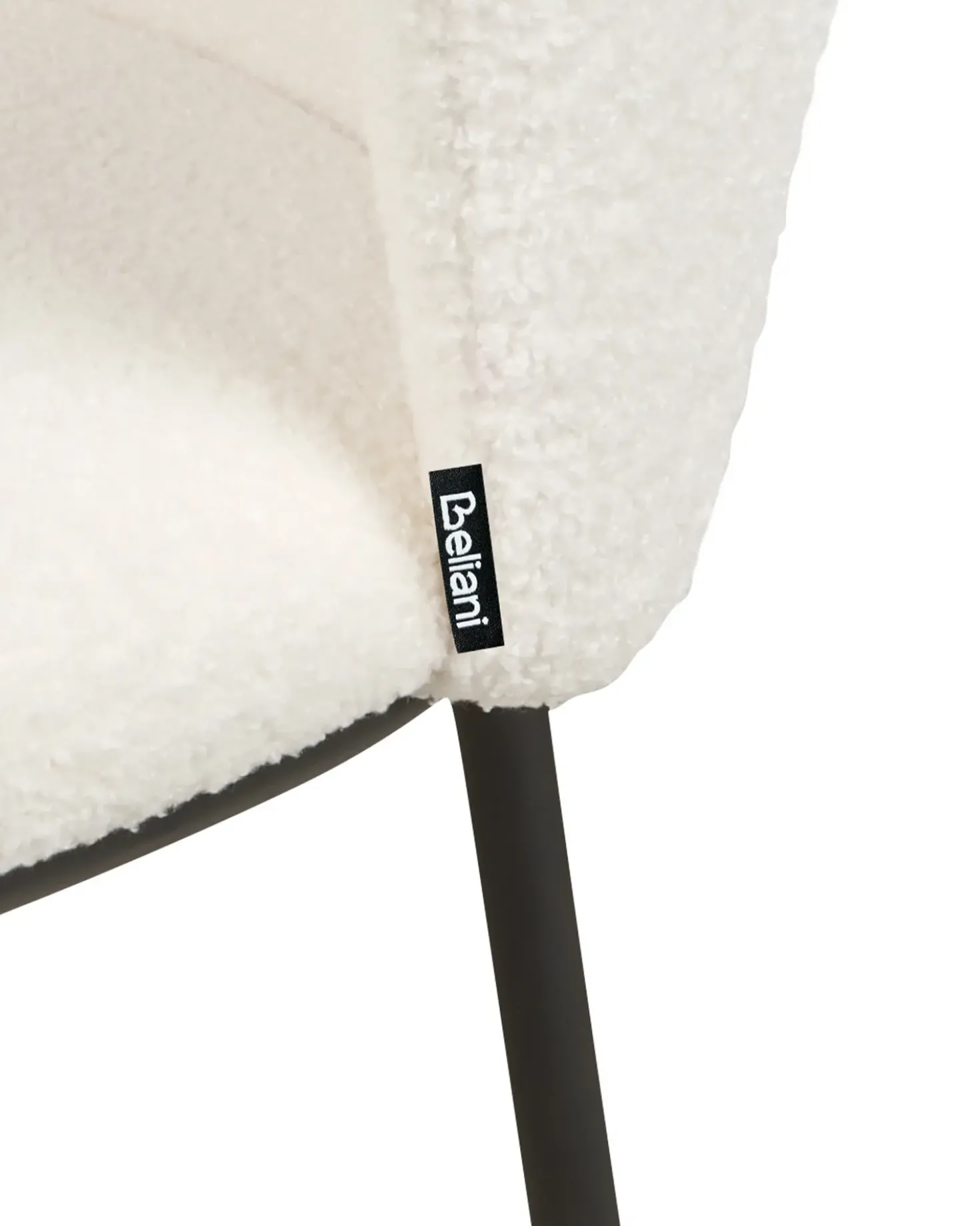 Set di 2 sedie alte MINA Bouclé Bianco