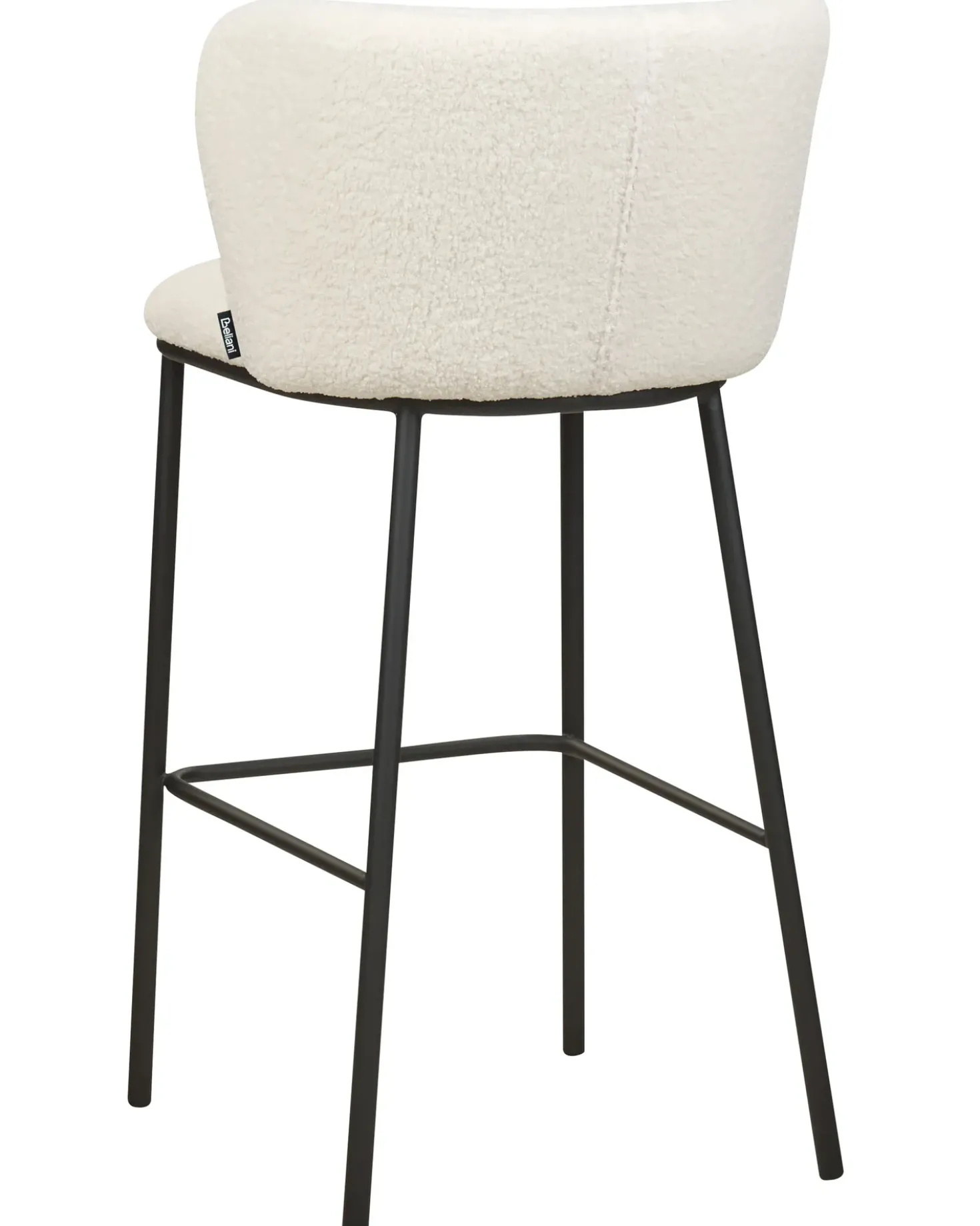 Set di 2 sedie alte MINA Bouclé Bianco