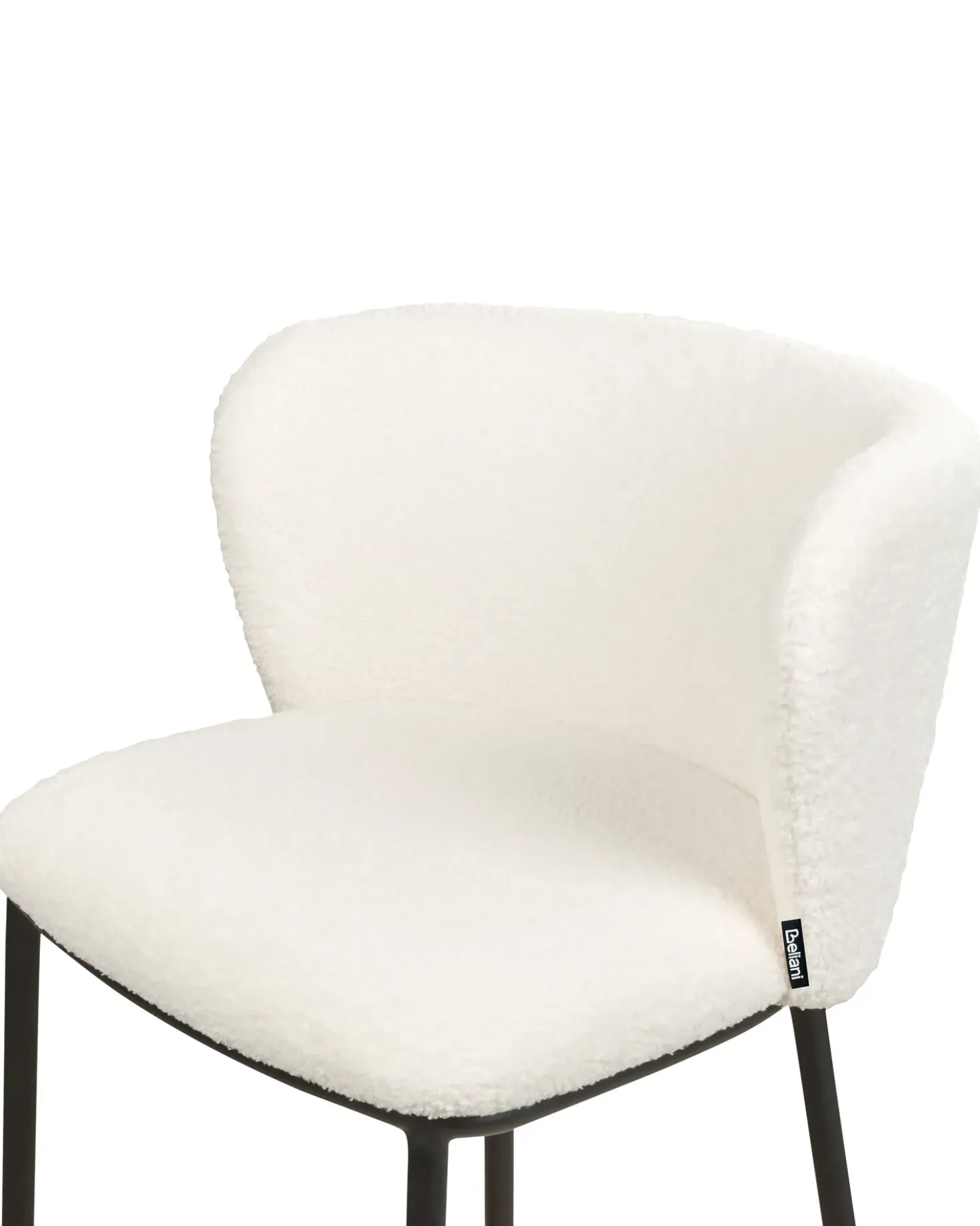 Set di 2 sedie alte MINA Bouclé Bianco