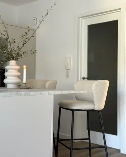 Set di 2 sedie alte MINA Bianco sporco