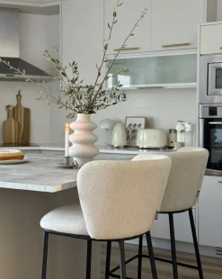 Set di 2 sedie alte MINA Bianco sporco