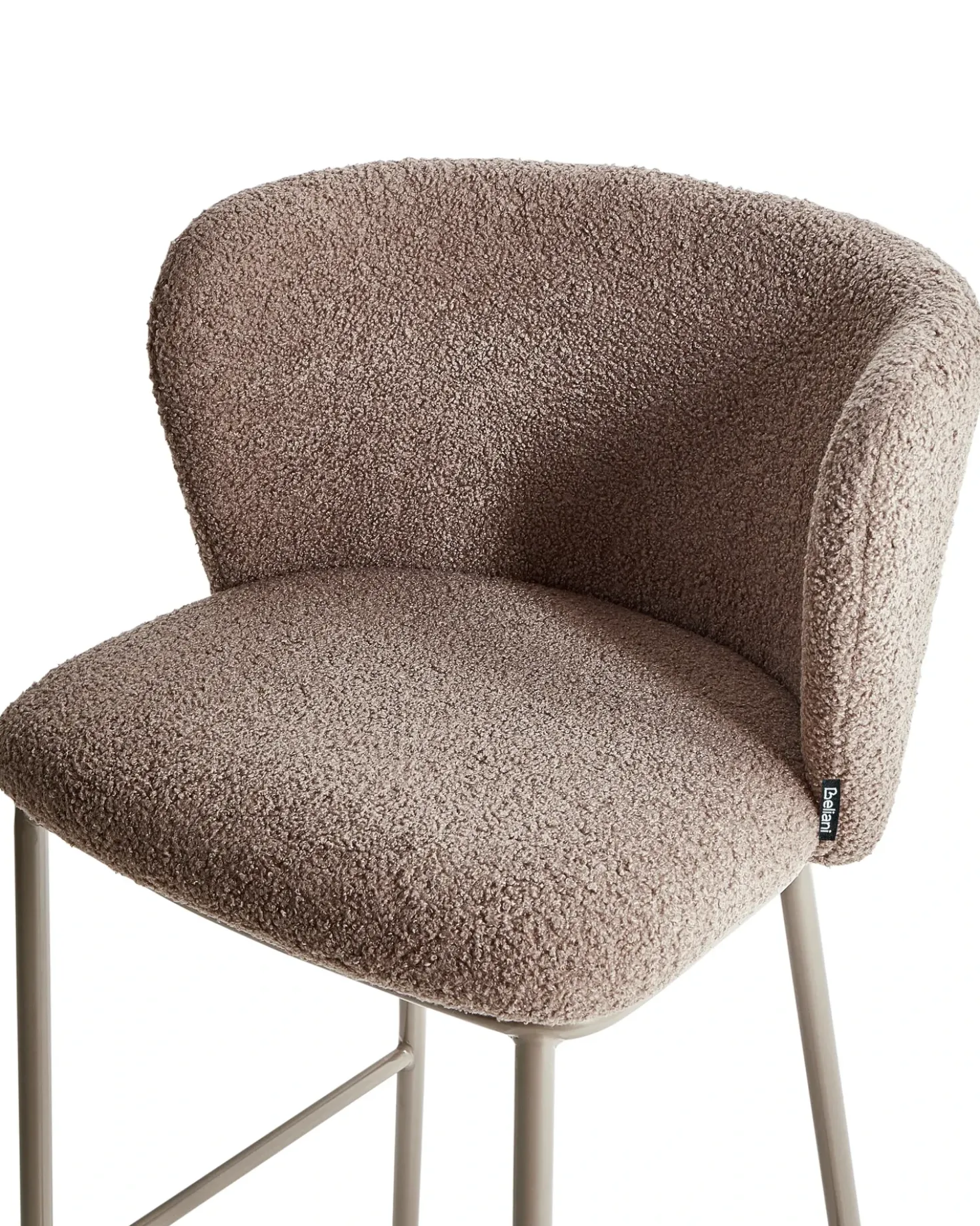 Set di 2 sedie alte MINA II Bouclé Marrone