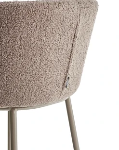 Set di 2 sedie alte MINA II Bouclé Marrone