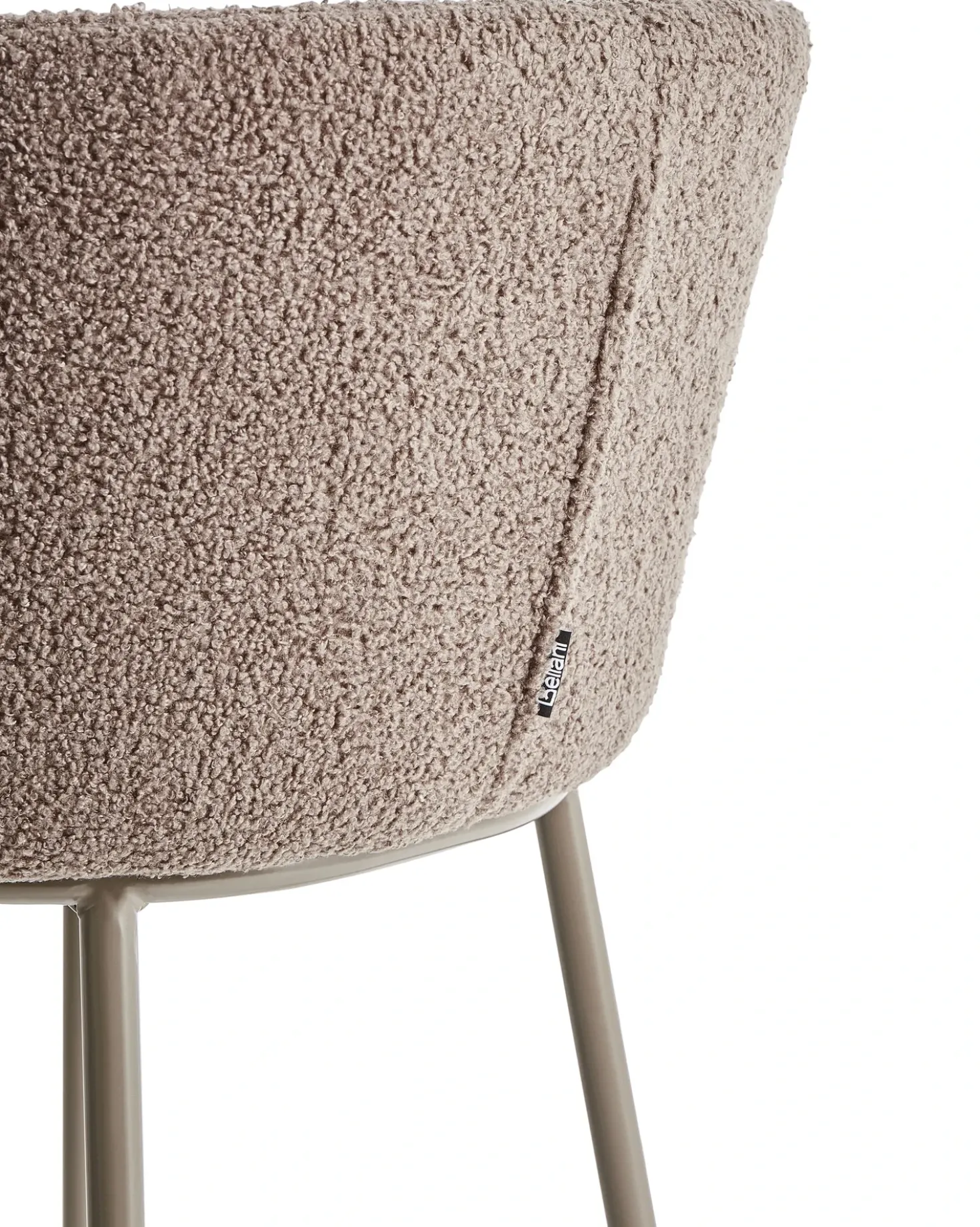 Set di 2 sedie alte MINA II Bouclé Marrone