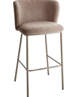 Set di 2 sedie alte MINA II Bouclé Marrone