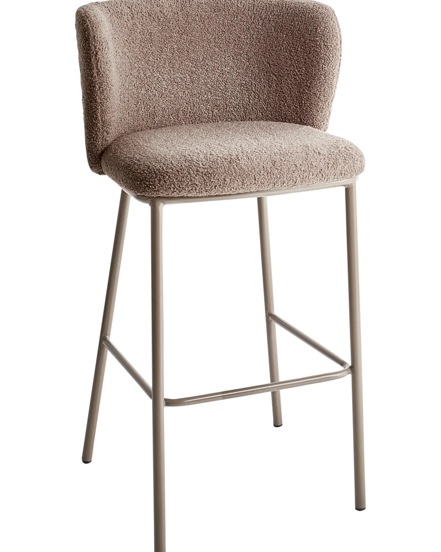 Set di 2 sedie alte MINA II Bouclé Marrone