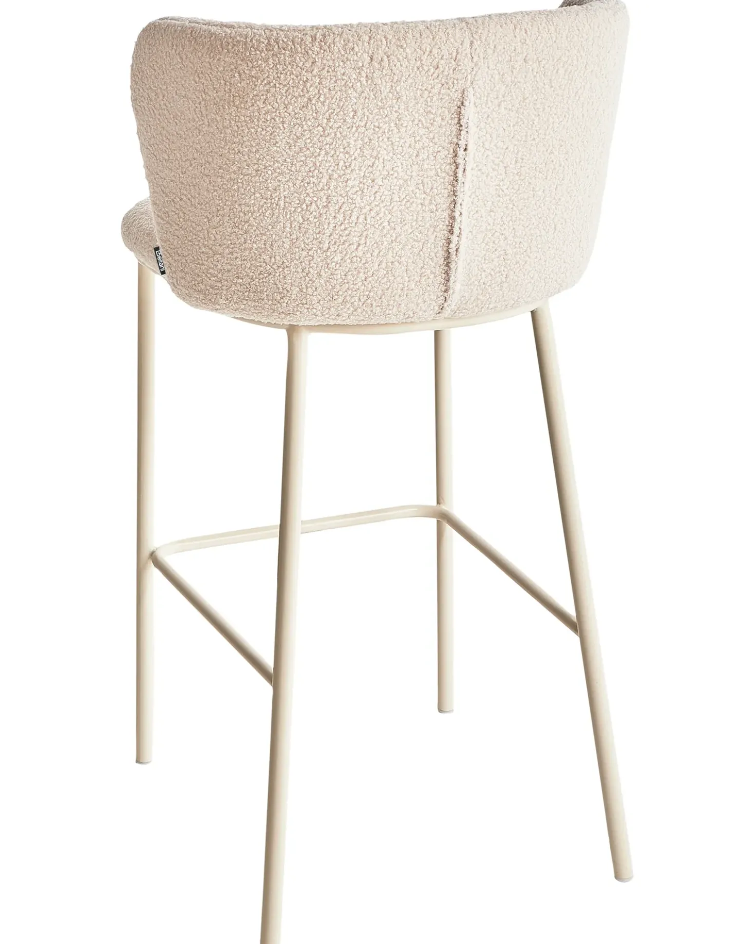 Set di 2 sedie alte MINA II Bouclé Beige chiaro