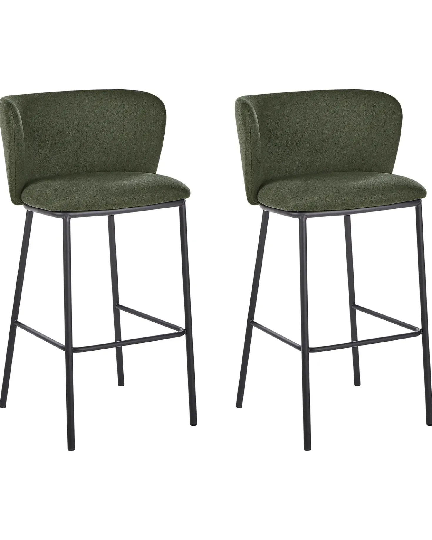 Set di 2 sedie alte MINA Verde scuro