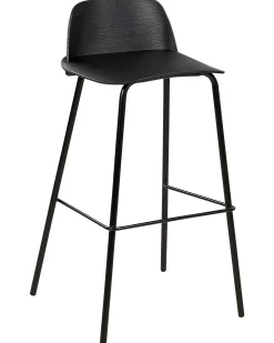 Set di 4 sedie alte MORA Nero