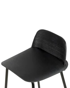 Set di 4 sedie alte MORA Nero