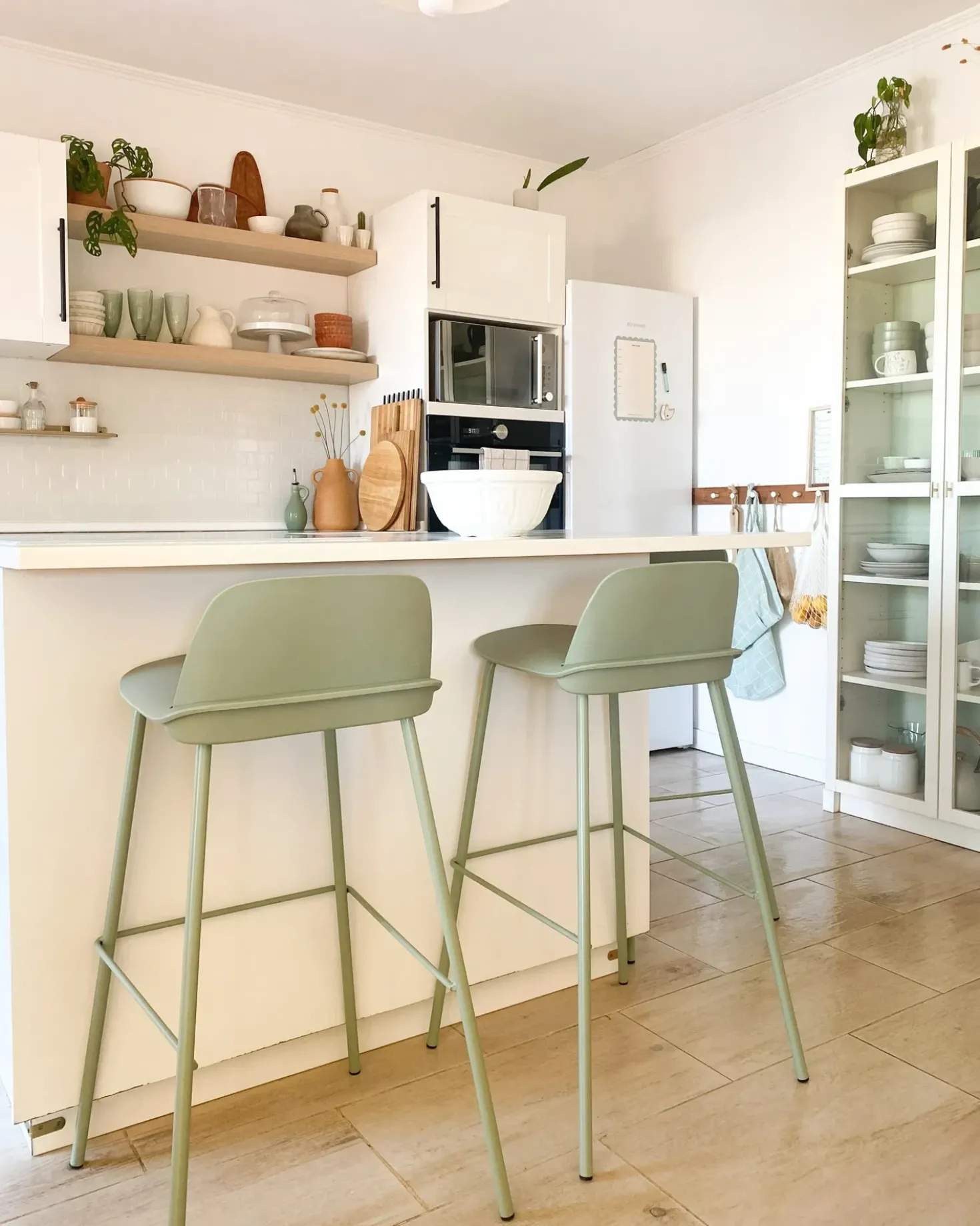Set di 4 sedie alte MORA Verde chiaro
