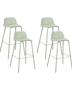 Set di 4 sedie alte MORA Verde chiaro