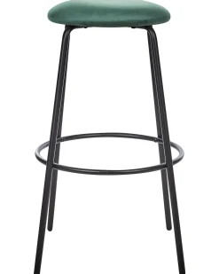 Set di 2 sedie alte MORTON Velluto Verde smeraldo