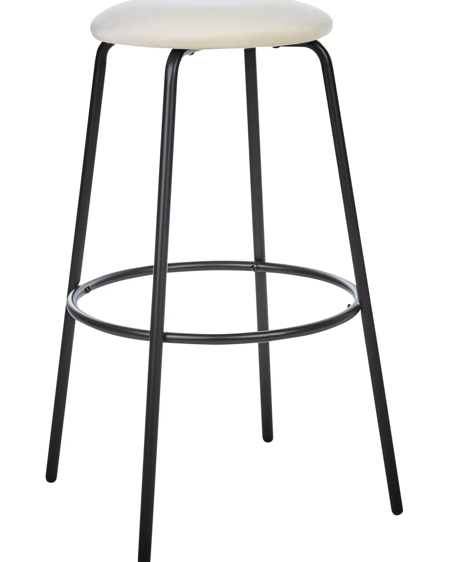 Set di 2 sedie alte MORTON Velluto Bianco sporco
