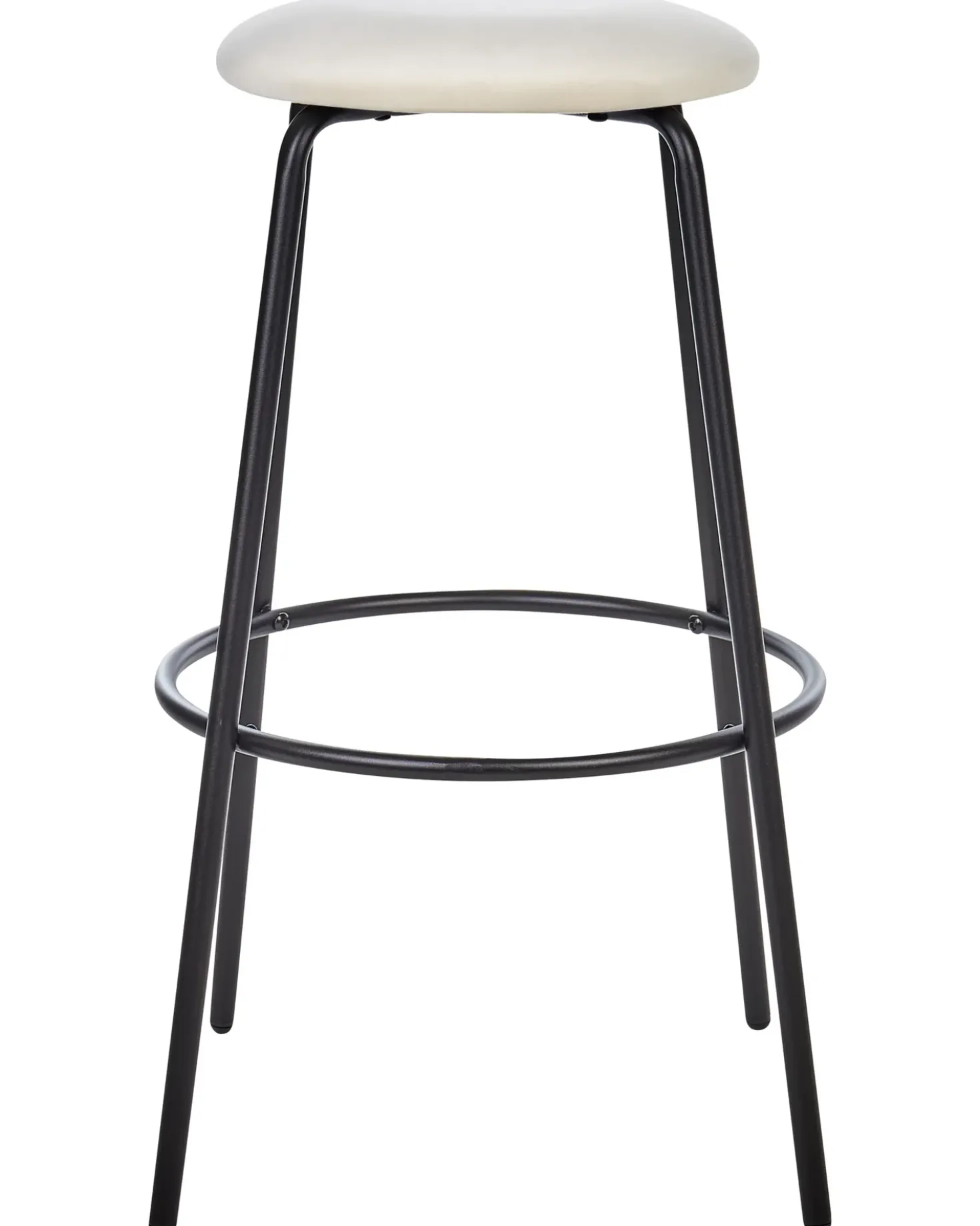 Set di 2 sedie alte MORTON Velluto Bianco sporco