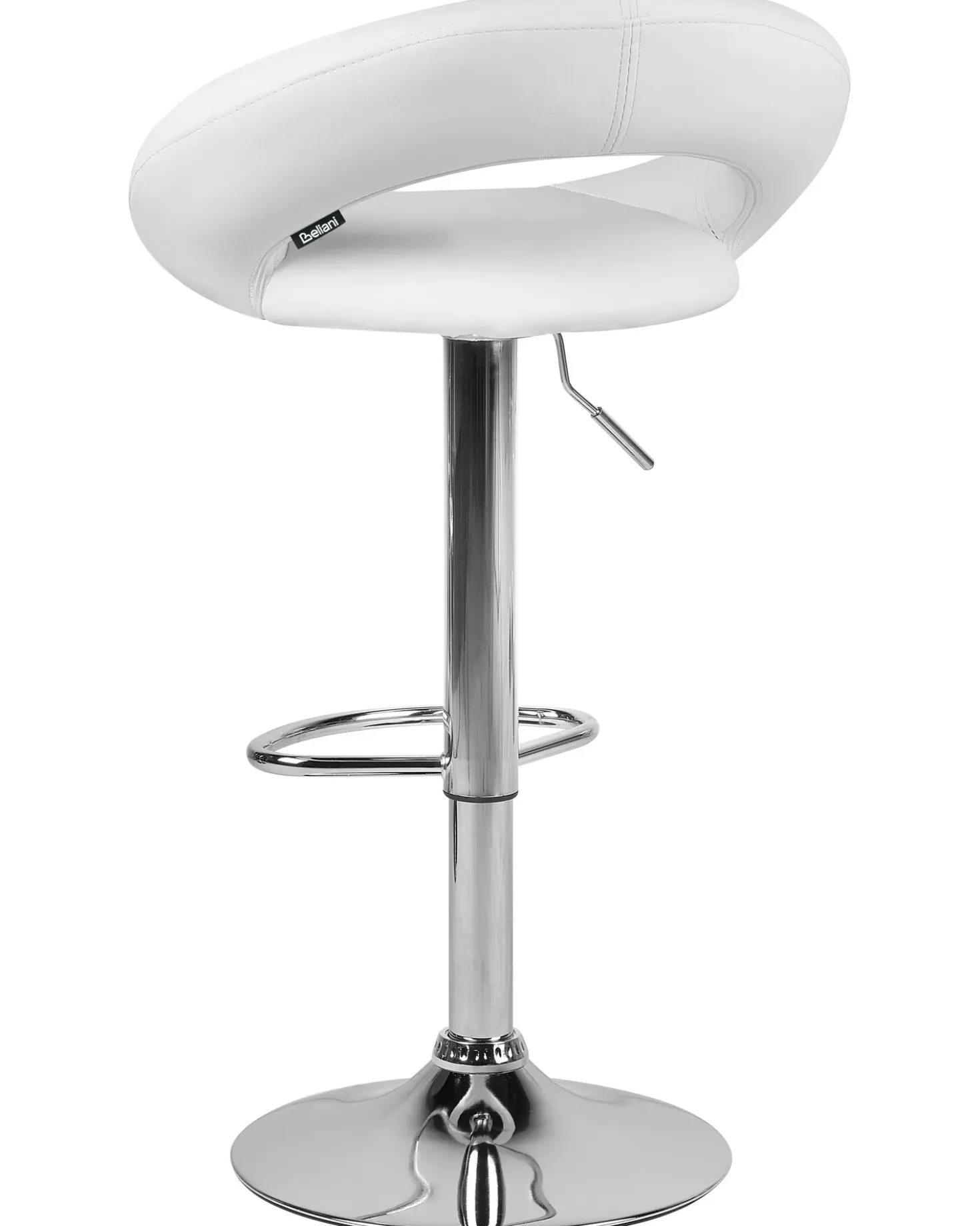 Set di 2 sedie alte PEORIA Pelle sintetica Bianco
