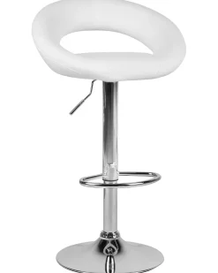 Set di 2 sedie alte PEORIA Pelle sintetica Bianco