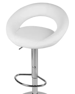 Set di 2 sedie alte PEORIA Pelle sintetica Bianco