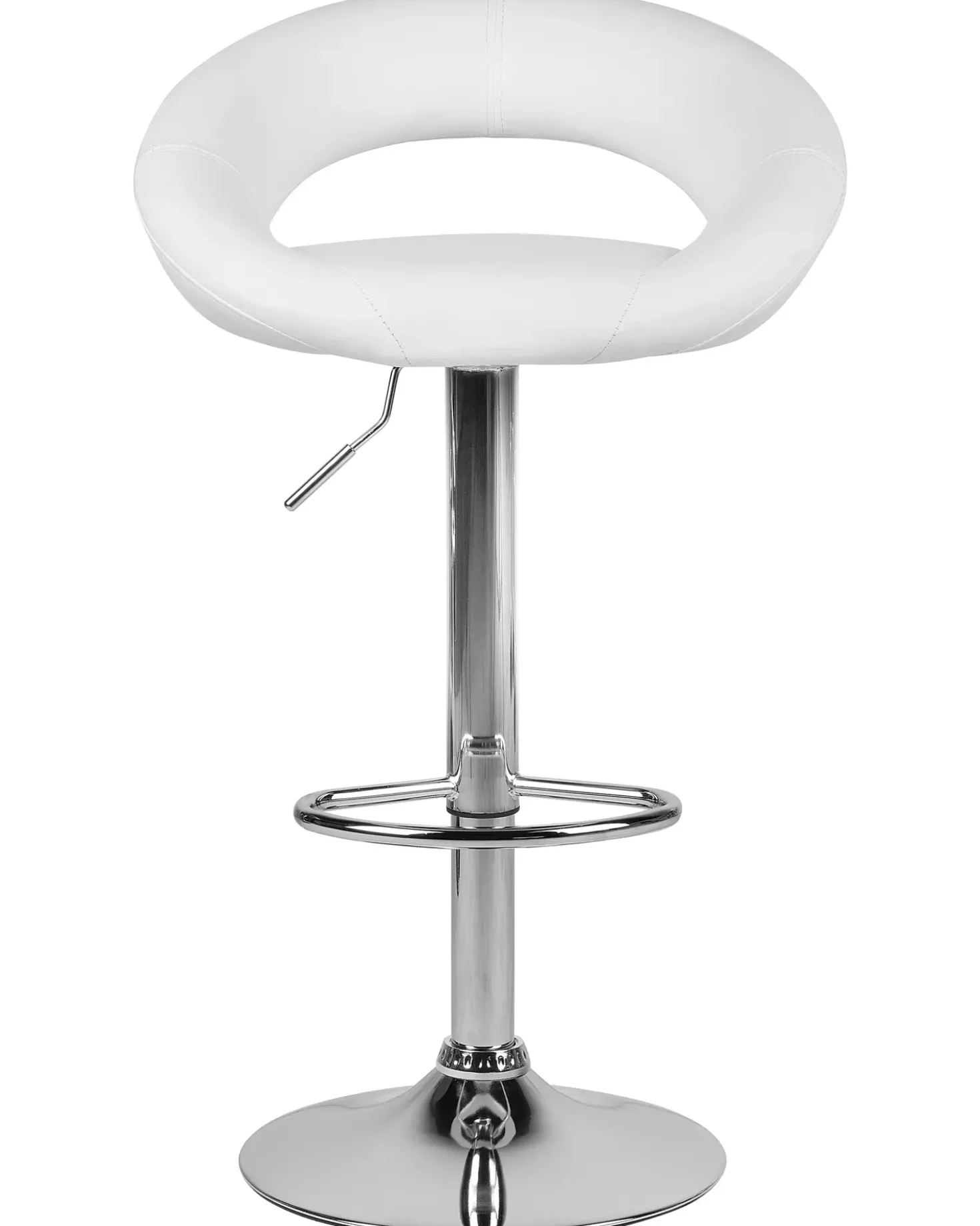 Set di 2 sedie alte PEORIA Pelle sintetica Bianco