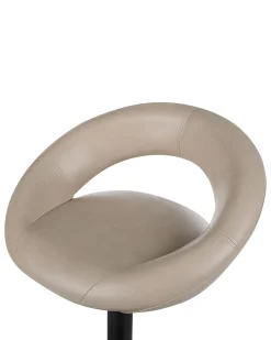 Set di 2 sedie alte PEORIA Pelle sintetica Beige chiaro
