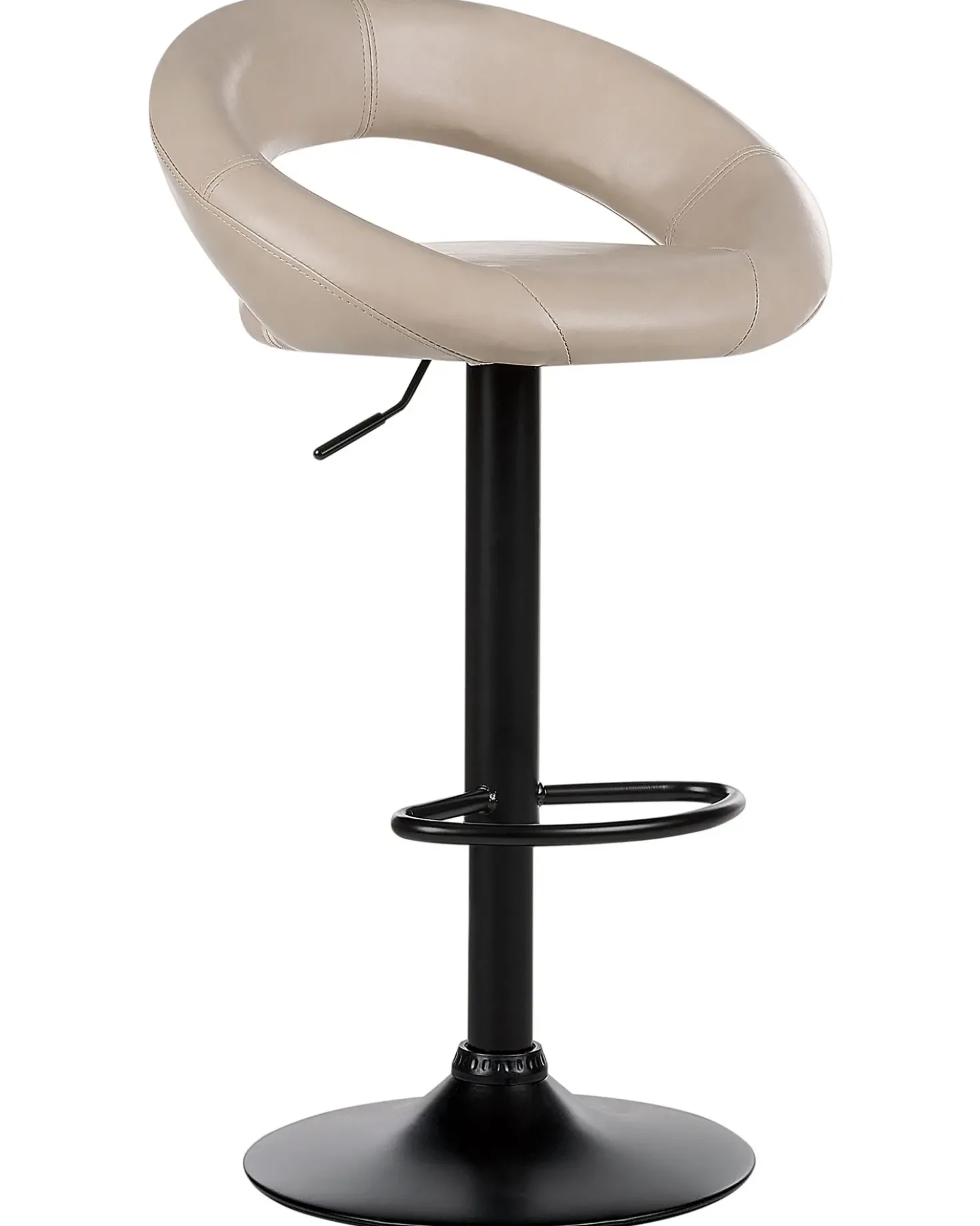 Set di 2 sedie alte PEORIA Pelle sintetica Beige chiaro